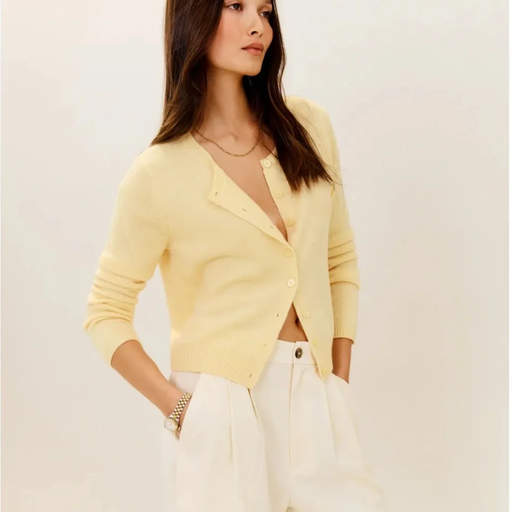 Reformation Yellow Women's Cardigan - Picture 5 of 9